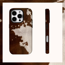 Load image into Gallery viewer, Brown Fur Double Layer Phone Case for iPhone