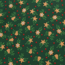 Load image into Gallery viewer, Christmas Cardinal and Snowflake Cotton Fabric for Holiday Decor and DIY Crafts