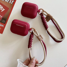 Load image into Gallery viewer, Soft Silicone AirPods Protective Case with Hand Strap