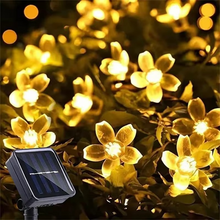 Load image into Gallery viewer, Solar Powered Sakura String Lights for Outdoor Decorative Lighting