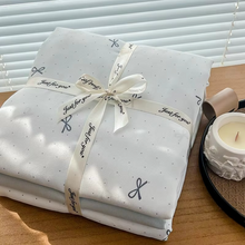 Load image into Gallery viewer, Floral Knit Cotton Bedding Set with Duvet Cover and Flat Sheet