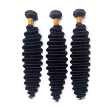 Load image into Gallery viewer, Indian Deep Wave Human Hair Bundles 8–30 Inch, 100% Remy Weave Extensions, Natural Color, 1/3/4 Bundle Options