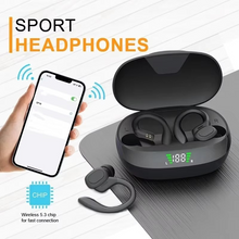 Load image into Gallery viewer, SP16 True Wireless Earbuds with Ear Hooks, Waterproof Sports Headphones with Mic and HiFi Stereo Sound