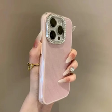Load image into Gallery viewer, 3 In 1 Bling Glitter Candy Color Phone Case with Diamond Camera Protector