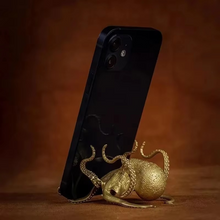 Load image into Gallery viewer, Versatile Golden Octopus Desk Organizer & Phone Stand