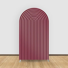 Load image into Gallery viewer, Pink Striped Arch Backdrop Cover for Parties and Events