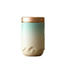 Load image into Gallery viewer, Ceramic Tea Jar with Airtight Tin Lid, Compact Tea Storage and Decorative Home Container
