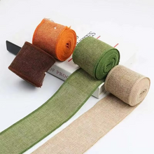 Load image into Gallery viewer, Linen Corded Ribbon Roll for Gift Wrapping and Decorations