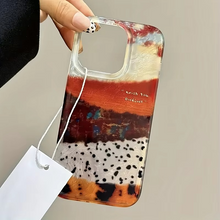 Load image into Gallery viewer, Retro Patchwork Glacier Pattern Silicone Phone Case