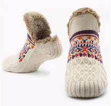 Load image into Gallery viewer, Ultra Cozy Non Slip Fleece Lined Winter Socks for Home and Sleep