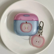 Load image into Gallery viewer, Pink and Blue Spliced Apple Core Pendant Earphone Case for Women