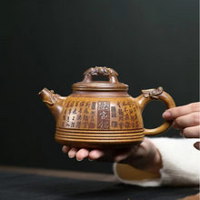 Load image into Gallery viewer, Handmade Yixing Purple Clay Teapot 14 oz Purple Sand Tea Pot