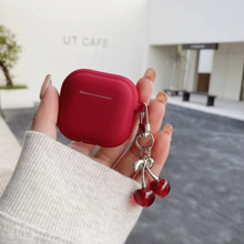 Load image into Gallery viewer, Silicone Protective Case with 3D Cherry Pendant for AirPods