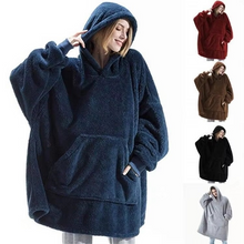 Load image into Gallery viewer, Oversized Winter Hooded Sweater Blanket for Women and Men