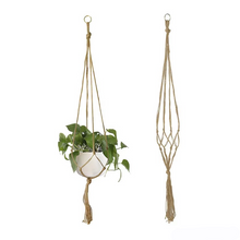 Load image into Gallery viewer, Handmade Macrame Plant Hanger Basket – Knotted Rope Holder for Flower Pots, Balcony, and Home Garden Décor