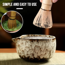 Load image into Gallery viewer, Japanese Matcha Tea Set with Bamboo Whisk, Scoop, Bowl and Holder – 6 Piece Complete Matcha Making Kit