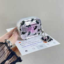Load image into Gallery viewer, Wireless Earphone Protective Sleeve Black Cat Design Soft Furry Case By Yusha