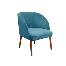 Load image into Gallery viewer, Velvet Armchair Slipcover with Elastic Fit for Curved Armrest Dining Chairs