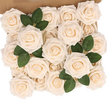 Load image into Gallery viewer, Realistic Red Artificial Roses with Stems (Pack of 25/10)