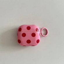 Load image into Gallery viewer, Glossy Polka Dot Earphone Case with Ring Cover for AirPods