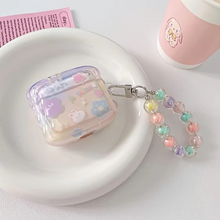 Load image into Gallery viewer, Luxury Gradient Star Earphone Case with Rabbit Flower Bead Chain for AirPods