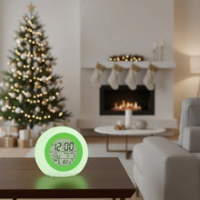 Load image into Gallery viewer, Children's Digital Alarm Clock with 7-Color Night Light and Snooze Function