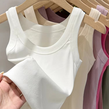 Load image into Gallery viewer, Women's Solid Round Neck Ribbed Tank Top