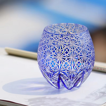Load image into Gallery viewer, Hand Engraved Edo Kiriko Crystal Whiskey and Sake Glass