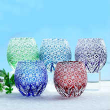 Load image into Gallery viewer, Hand Engraved Edo Kiriko Crystal Whiskey and Sake Glass