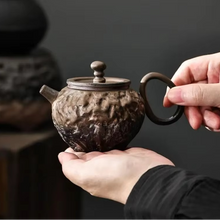Load image into Gallery viewer, Vintage Ceramic Teapot with Handle and Infuser for Loose Leaf Tea