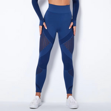 Load image into Gallery viewer, Seamless High Waisted Hollow Fitness Leggings for Women