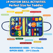 Load image into Gallery viewer, Montessori Busy Board for Toddlers Sensory Activity Learning Toy for Motor Skill Development