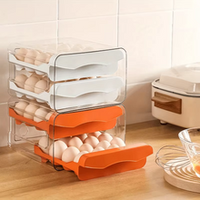 Load image into Gallery viewer, Kitchen Egg Storage Drawer Box, 2-Layer Refrigerator Organizer for Fresh Eggs