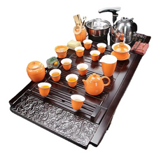 Load image into Gallery viewer, Premium Solid Wood Electric Tea Tray Set