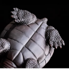 Load image into Gallery viewer, Purple Clay Turtle Tea Pet and Filter for Tea Ceremony