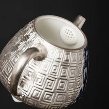 Load image into Gallery viewer, Gilded Silver Buddha Ceramic Tea Pot