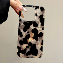 Load image into Gallery viewer, Retro Cow Print Gradient Glitter Tinfoil Soft Phone Case