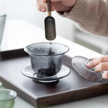 Load image into Gallery viewer, Japanese Handmade Heat Resistant Glass Gaiwan Tea Bowl Set for Tea Ceremony and Travel
