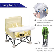 Load image into Gallery viewer, Portable Folding Baby Booster Seat for Dining and Travel
