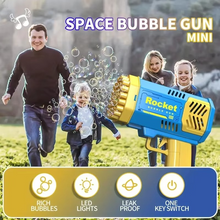 Load image into Gallery viewer, Bubble Handheld Bubble Machine - 40-Hole LED Bubble Gun Set for Kids & Adults