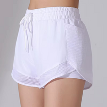 Load image into Gallery viewer, Women's High-Performance Yoga Running Shorts with Drawstring Waist and Mesh Pockets