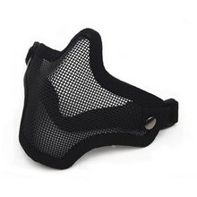 Load image into Gallery viewer, Camouflage Tactical Airsoft Steel Mesh Half Face Mask