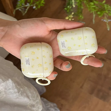 Load image into Gallery viewer, Yellow Flower Gloss Soft Protective Case With Keychain For Apple AirPods