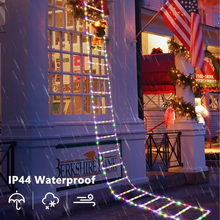 Load image into Gallery viewer, Christmas LED Ladder Lights with Climbing Santa for Indoor Holiday and Tree Decoration