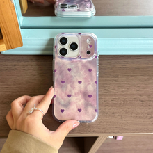 Load image into Gallery viewer, Exquisite Purple Loving Heart Fine Sand Texture Protective Case with Pendant