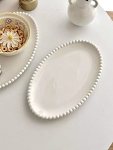 Load image into Gallery viewer, Elegant Ceramic Pearl-Edged Plates for Breakfast, Steak, and Western Cuisine