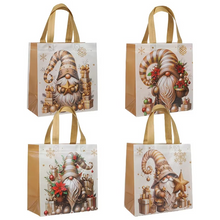 Load image into Gallery viewer, Christmas Santa Claus Non-Woven Gift Tote Bags with Handles, Festive Reusable Gift Packaging, Set of 4–12