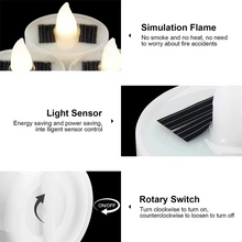 Load image into Gallery viewer, Solar Powered LED Tea Light Candles, Flameless Waterproof Outdoor Rechargeable Decor Lights, 1-10 Pack