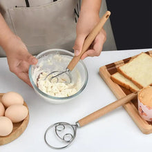 Load image into Gallery viewer, Bread Dough Whisk with Open Coil Design and Beechwood Handle