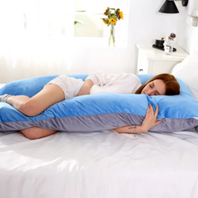 Load image into Gallery viewer, U-Shaped Full Body Support Pillow with Soft Fleece Cover